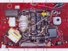 Расположение элементов системы управления двигателем ВАЗ 2107
